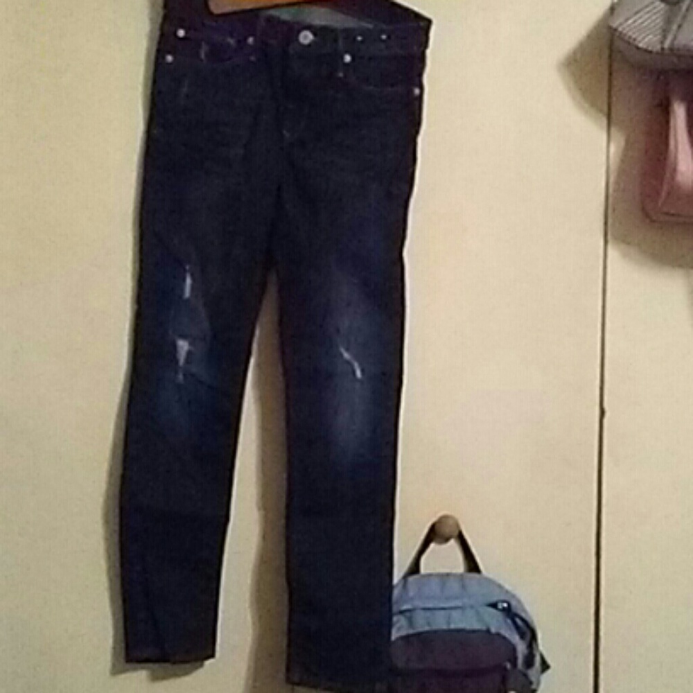 Express blue stretch skinny jeans